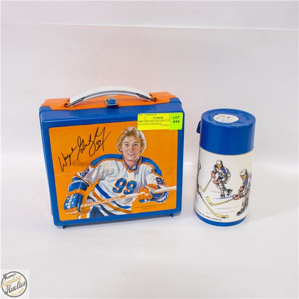 1980S GRETZKY PLASTIC LUNCH BOX WITH THERMOS