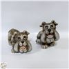 Image 1 : 2 VINTAGE CHARMING BULLDOGS CERAMIC BLUE EYES L-7"