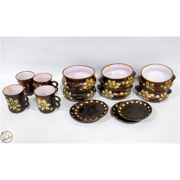 VINTAGE HANDPAINTED FOLK - POTTERY