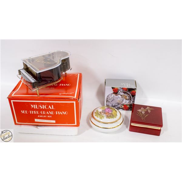 LOT OF TRINKET/JEWELRY BOXES GLORIA FINE