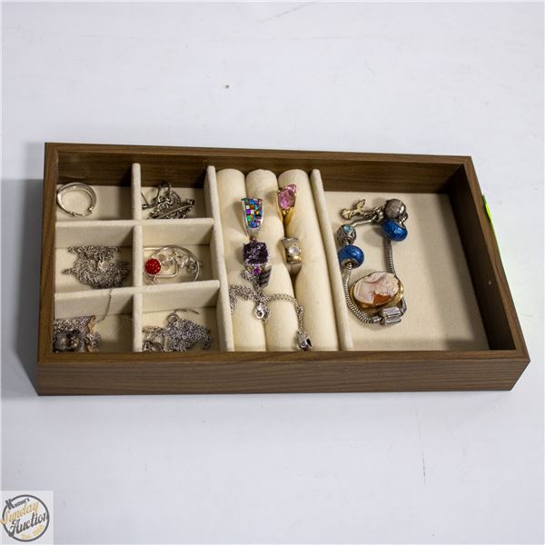 LOT OF JEWELRY .925 ALE NECKLACE 9"