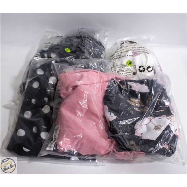 5 WOMANS MED BLOUSE STYLE PRINT TOPS