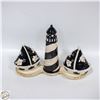 Image 1 : LIGHTHOUSE AND BOAT SALT AND PEPPER SHAKER