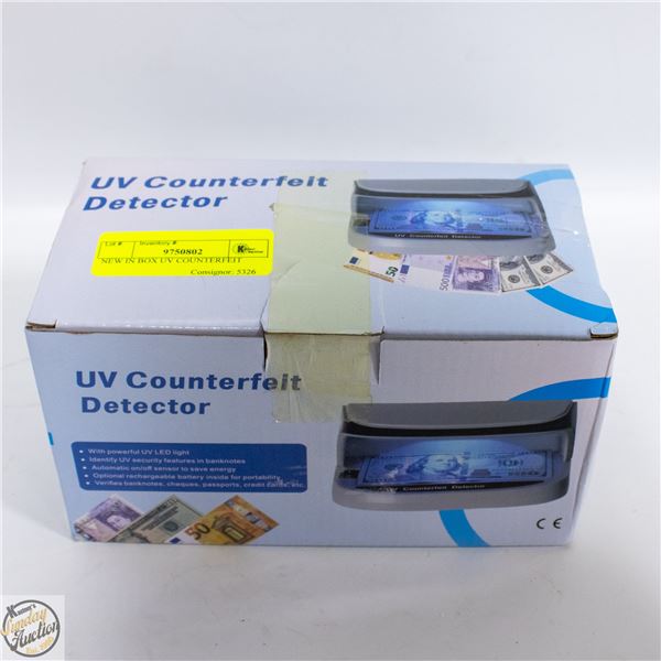 NEW IN BOX UV COUNTERFEIT