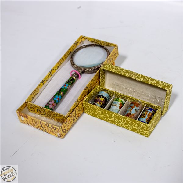 VINTAGE REGAL 4 CLOISONNE THIMBLES
