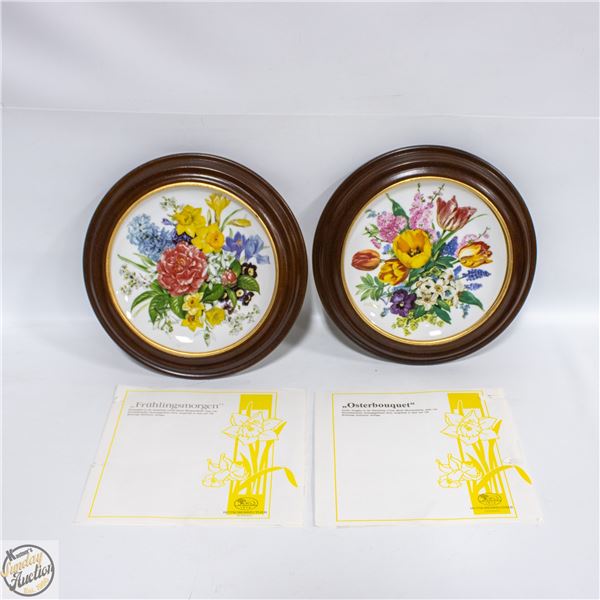 2 VINTAGE HUTSCHENREUTHER PLATES FRUBLINGSMORGEN
