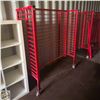 Image 1 : RED POWDER COATED MOBILE WIRE RACK WITH CASTORS