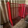 Image 1 : RED POWDER COATED MOBILE WIRE RACK WITH CASTORS