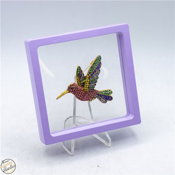NEW LARGE HUMMING BIRD FULL ENCRUSTED