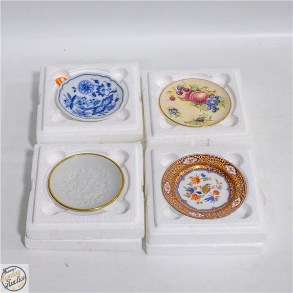 4 VINTAGE MINATURE PLATES INCLUDES KAISER, SWISS,