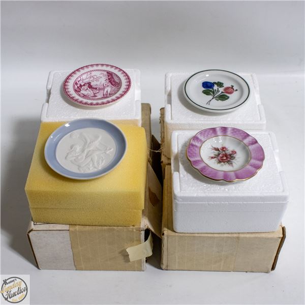 4 VINTAGE MINATURE PLATES INCLUDES LLADRO, LILIEN,
