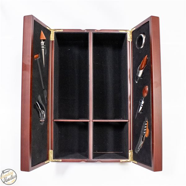 WINE GIFT SET- "ROSEWOOD" WOODEN BOX