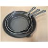 Image 1 : NEW 3 PIECE CAST IRON PAN SET - THREE SIZES