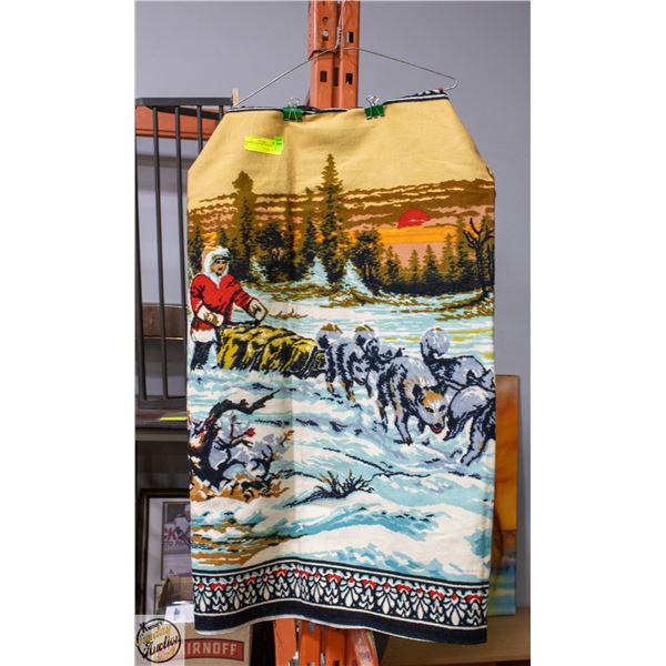 DOGSLED TRAPPER TAPESTRY 39" X 58"