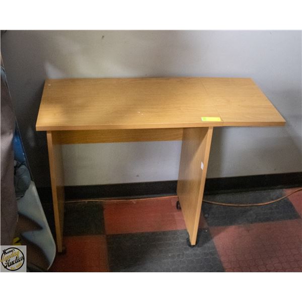 ROLLING CART WITH FLIP DOWN TABLE 26"X26"X16"