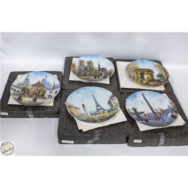 5 VINTAGE HENRI D'ARCEAU & FILS COLLECTOR PLATES