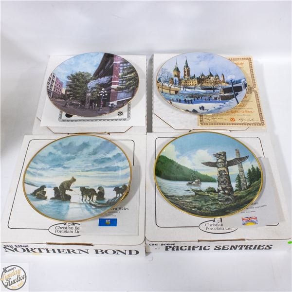 4 VINTAGE CANADIAN SCENE COLLECTOR PLATES