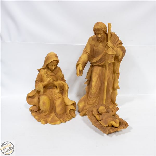 SET OF MARY, JOESPEH AND JESUS CERAMIC FIGURINES