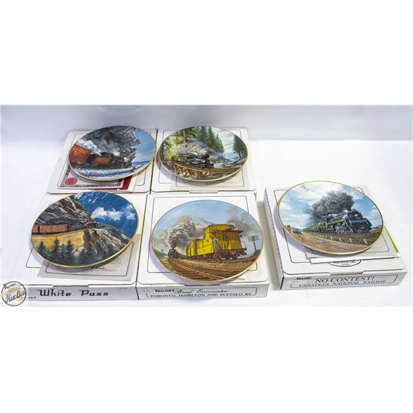4 VINTAGE CHRISTIAN BELL COLLECTOR RAILWAY PLATES