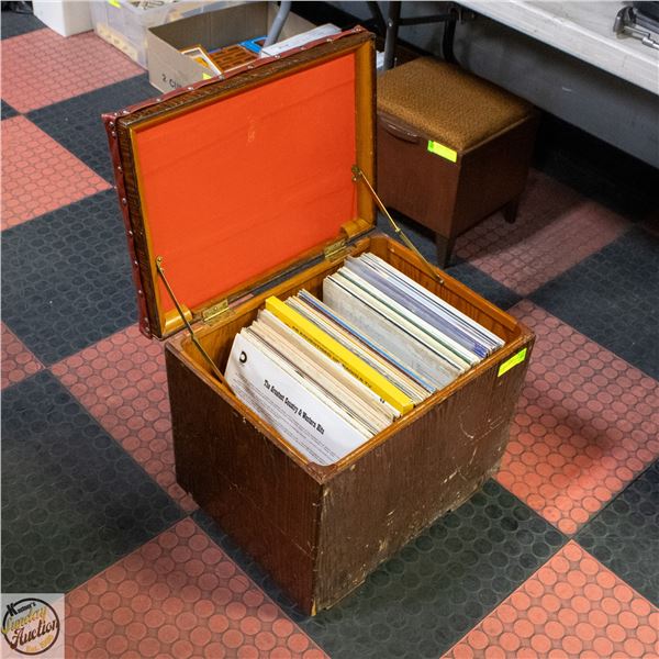 VINTAGE HANDMADE RECORD STORAGE