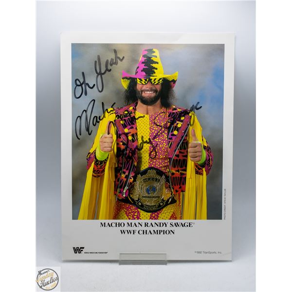 AUTOGRAPHED 1992 MACHO MAN RANDY SAVAGE WWF