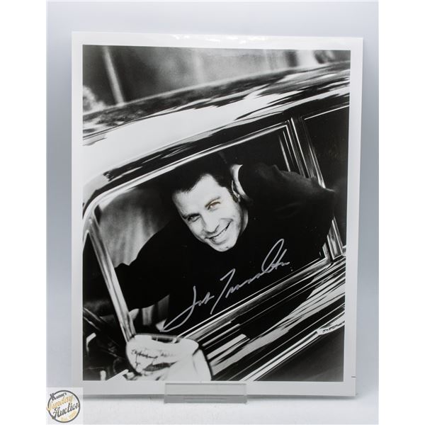 AUTOGRAPHED JOHN TRAVOLTA BLACK & WHITE PUBLICITY