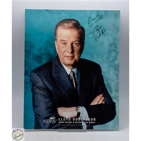 AUTOGRAPHED LLOYD ROBERTSON PROMOTIONAL
