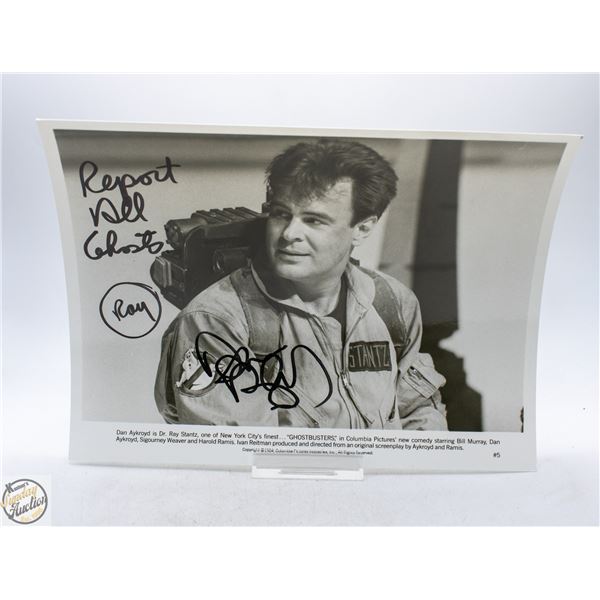 AUTOGRAPHED DAN AYKROYD BLACK & WHITE PHOTOGRAPH