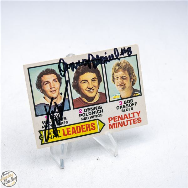 AUTOGRAPHED 1977-78 O-PEE-CHEE NHL PENALTY MINUTES