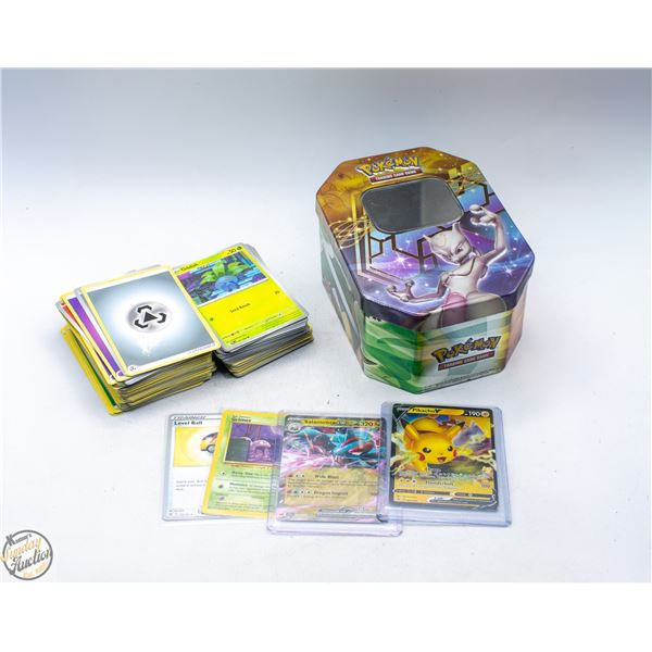 POKEMON TRADING CARD GAME TIN FULL OF CARDS