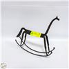 Image 1 : VINTAGE ROCKING HORSE FORGED IRON FOLK ART STYLE