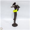 Image 1 : VINTAGE STANDING VIOLINIST ELONGATED STYLE BRONZE