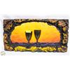 Image 1 : 2 CHALICES OVERLOOKING SUNSET 3D PAINTING STONE