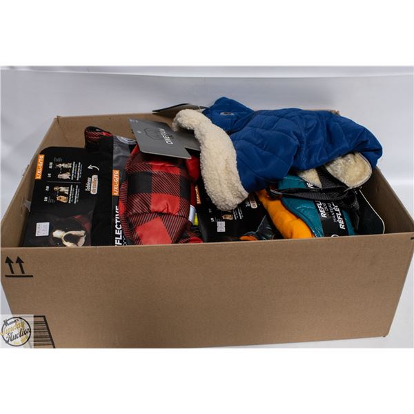 BOX LOT NEW DOGGY JACKETS