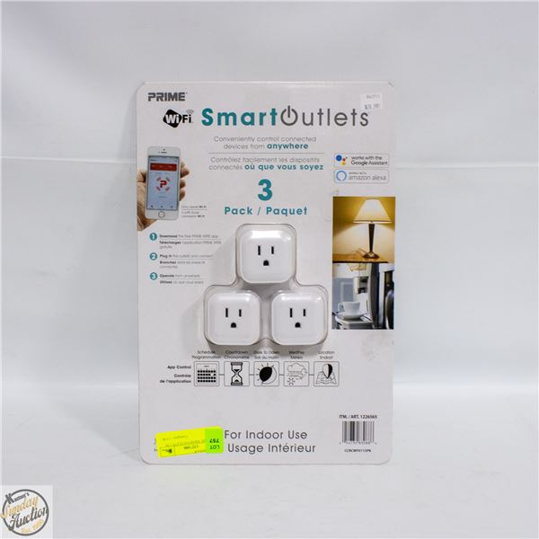 NEW PRIME SMARTOUTLETS 3 IN PACK