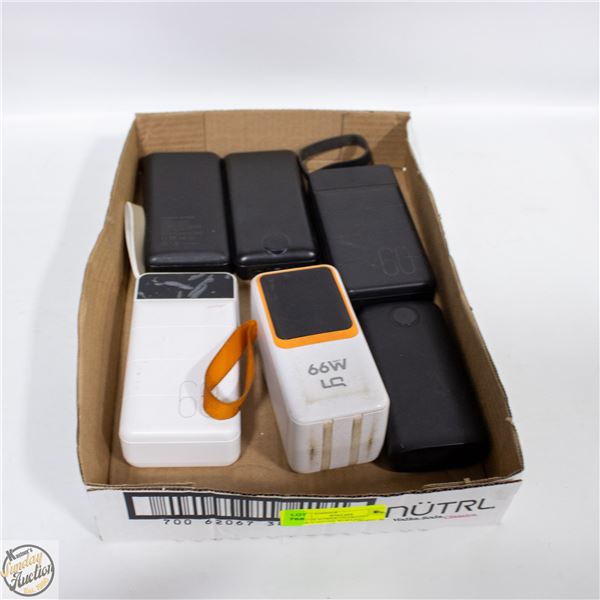 FLAT OF POWER CHARGING BANKS/TESTED WORKING