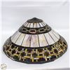 Image 1 : VINTAGE STAINED GLASS SHADE 20" (DAMAGE TO ONE SI