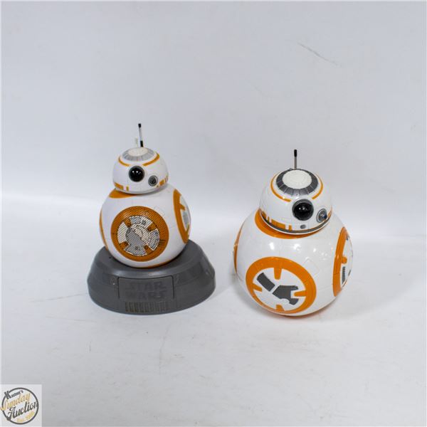 LOT OF 2 STAR WARS BB8 USB SPEAKER & TOY