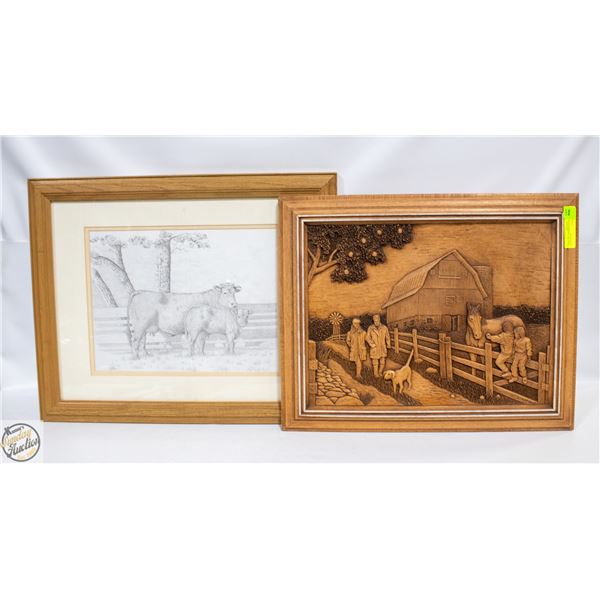 PAIR OF FARMHOUSE WALL HANGINGS