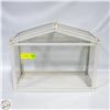 Image 1 : SMALL METAL WHITE/CLEAR GLASS TABLE TOP TERRARIUM