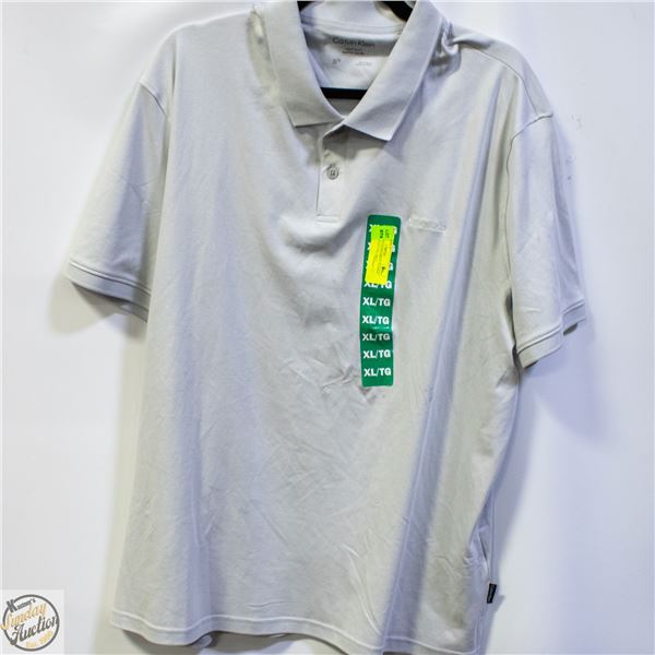 NEW CALVIN KLEIN MENS XLARGE SHORT SLEEVE COLLARED
