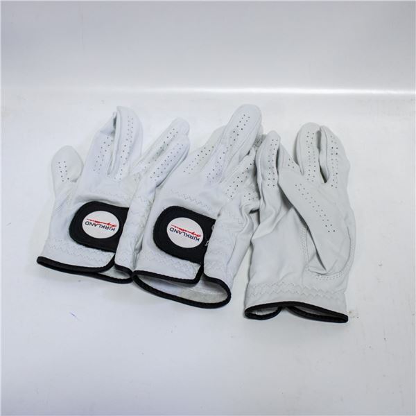 BAG OF 3 KIRKLAND GOLF GLOVES RIGHT HAND WHITE