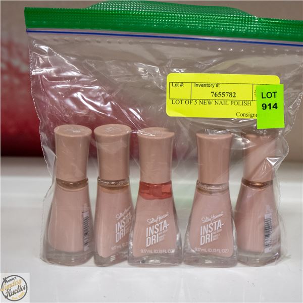 LOT OF 5 NEW NAIL POLISH