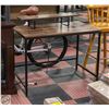 Image 1 : 39" X 24" RUSTIC TWO-TIER DESK, DARK