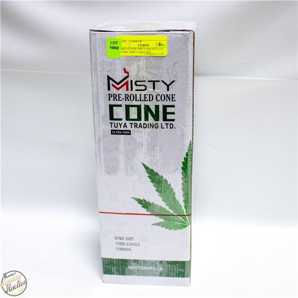 BRAND NEW MISTY PRE-ROLLED CONE 1000CT KING SIZE