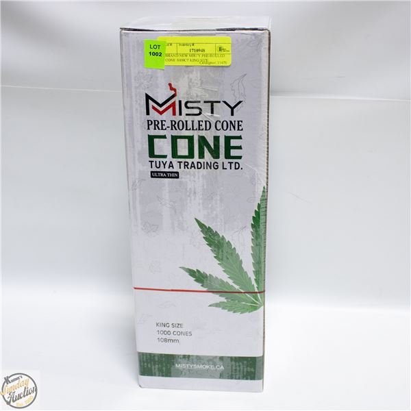 BRAND NEW MISTY PRE-ROLLED CONE 1000CT KING SIZE