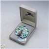 Image 1 : VINTAGE GLACIER PEARLE PEACOCK BROOCH IN