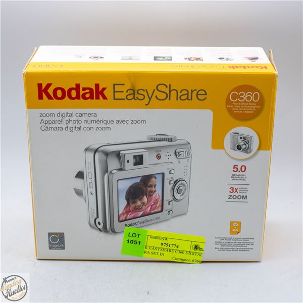 KODAK EASYSHARE C360 DIGITAL CAMERA SET IN