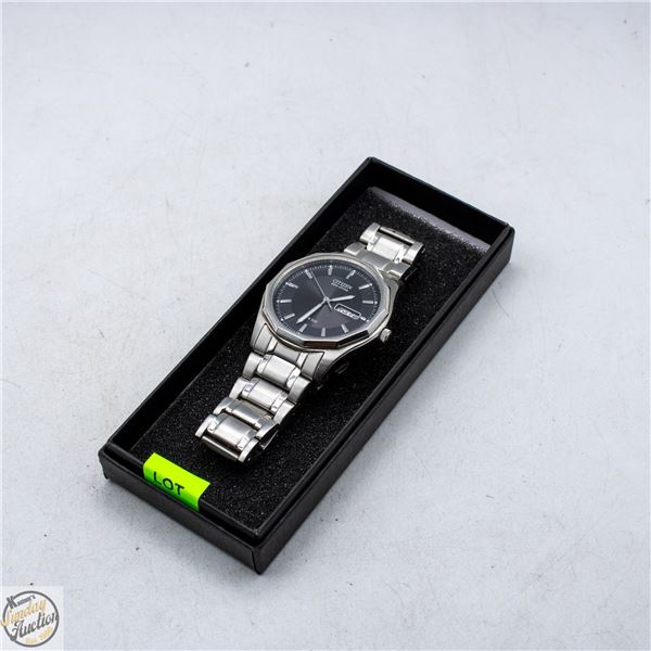 CITIZEN ECO DRIVE MEN'S WATCH W/ DAY & DATE
