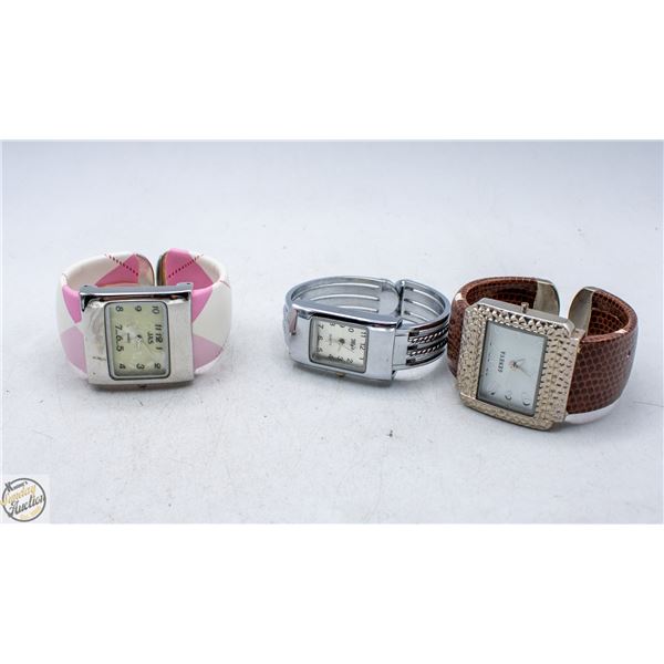 LOT OF 3 LADIES WRIST WATCHES